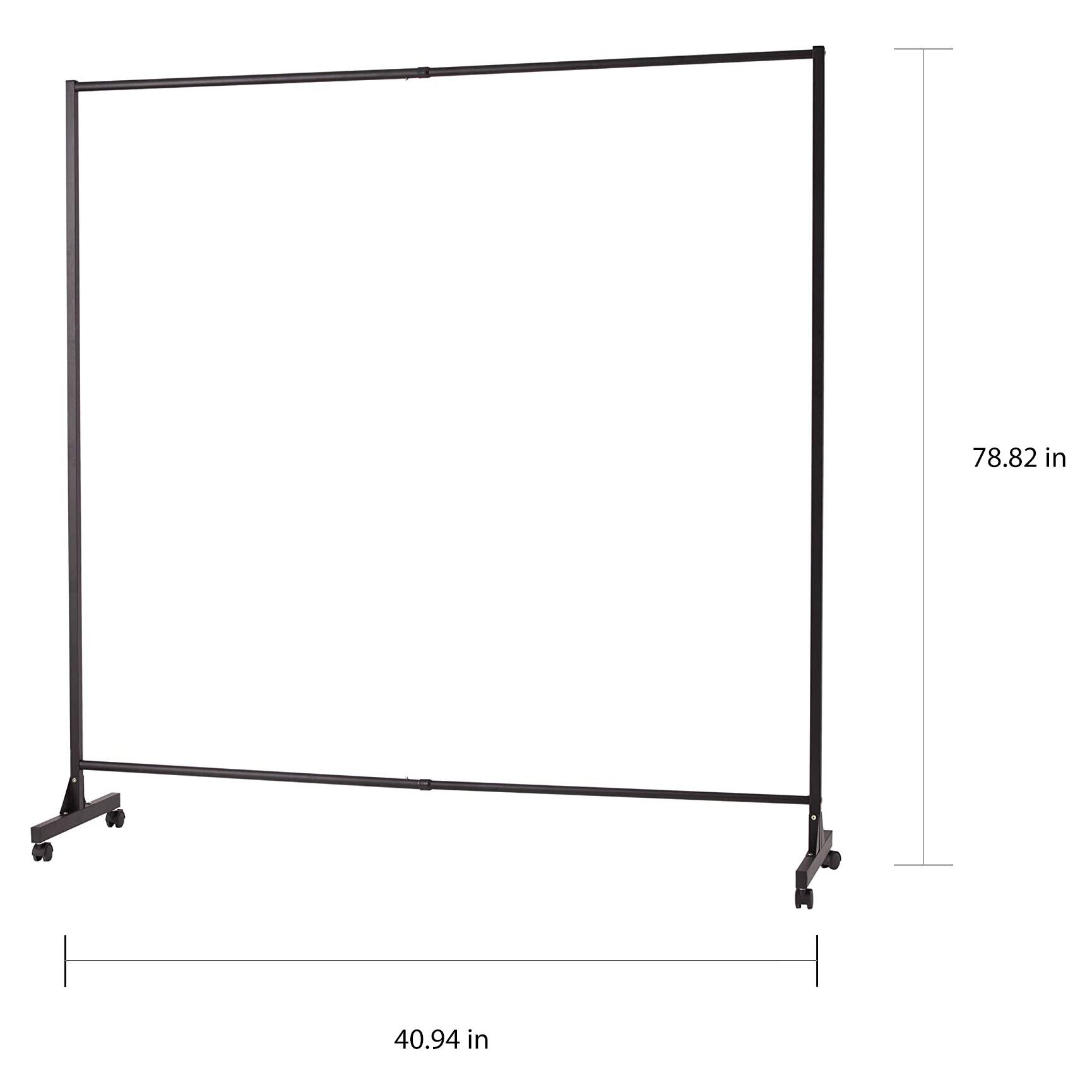 Don't Look At Me Black Steel Expandable Privacy Room Divider Frame 18